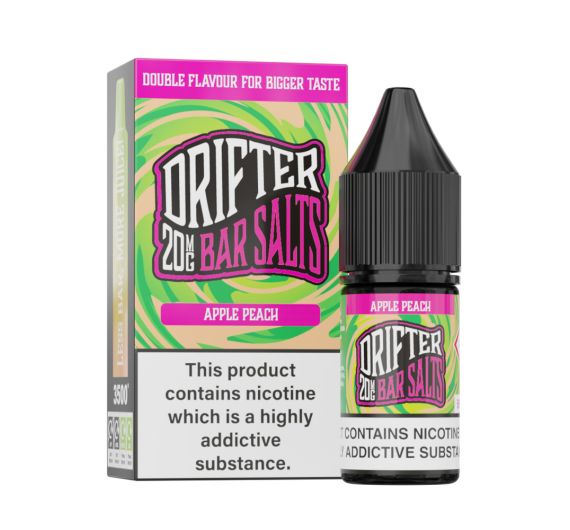 Drifter Bar Salts - Apple Peach - 10ml Liquid (Nik-Salz) Drifter Bar Salts - Apple Peach - 10ml Liquid (Nik-Salz)