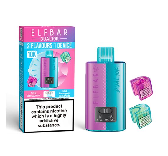 Elf Bar Dual 10K 20mg Hybrid System Sour Edition Elf Bar Dual 10K 20mg Hybrid System Sour Edition