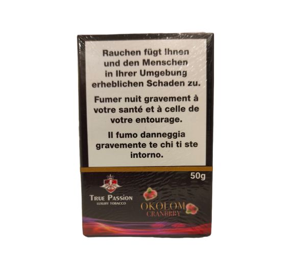 True Passion - Okolom Cranbrry - 50g - Tabac à chicha