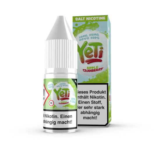 Yeti - Pomme & cranberry - E-liquide 10 ml (Sels de nicotine 20 mg)