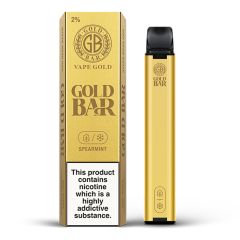 Vape Gold - GOLD BAR 600 - NS20mg - Pod jetable Spearmint Vape Gold - GOLD BAR 600 - NS20mg - Pod jetable Spearmint