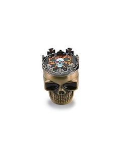 Novelty Grinder - Tête de mort couronnée (2") - Bronze Novelty Grinder - Tête de mort couronnée (2") - Bronze