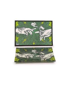 Puff Puff Pass It - tapis et plateau en verre - vert Puff Puff Pass It - tapis et plateau en verre - vert