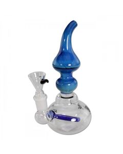 Black Leaf - Verre Bubbler - Bleu Black Leaf - Verre Bubbler - Bleu