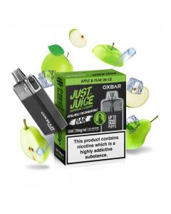 Just Juice - X Oxbar RRB - Pomme & Poire sur Glace - Système Hybride (6000 Puff) Just Juice - X Oxbar RRB - Pomme & Poire sur Glace - Système Hybride (6000 Puff)
