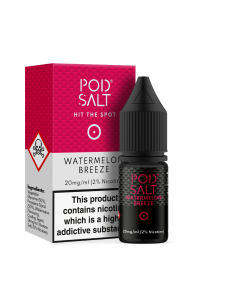 Pod Salt - Watermelon Breeze - 10ml Liquide (20mg Sels de Nicotine) Pod Salt - Watermelon Breeze - 10ml Liquide (20mg Sels de Nicotine)