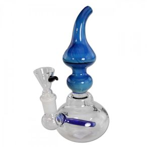 Black Leaf - Verre Bubbler - Bleu Black Leaf - Verre Bubbler - Bleu