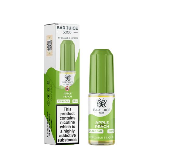 Bar Juice 5000 - Apple Peach - 10ml Liquide (Sels de Nicotine) Bar Juice 5000 - Apple Peach - 10ml Liquide (Sels de Nicotine)