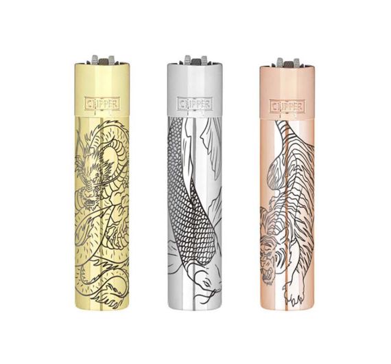Clipper Classic - Metallfeuerzeug ASIAN ANIMALS