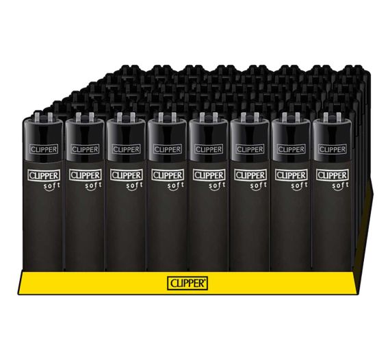 Clipper Classic - Feuerzeug SOFT TOUCH ALL BLACK