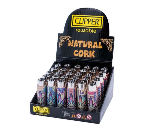 Clipper - Cork Covers Feuerzeug LEAVES #36 - Assortiert