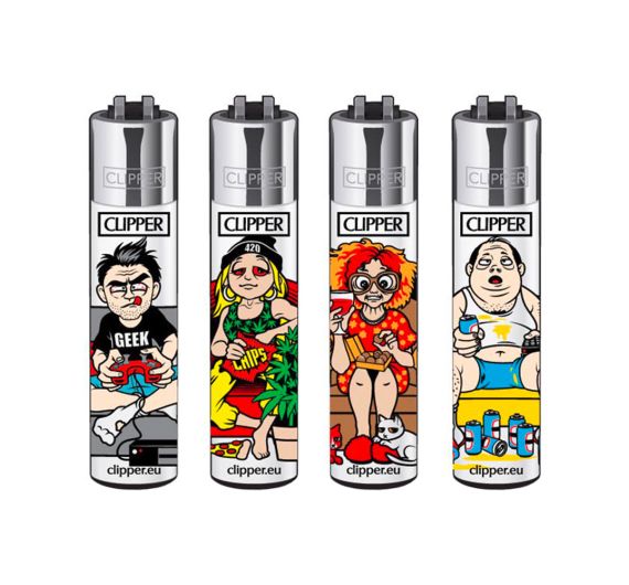 Clipper - Feuerzeug Couch Potatoes - Assortiert Clipper - Feuerzeug Couch Potatoes - Assortiert