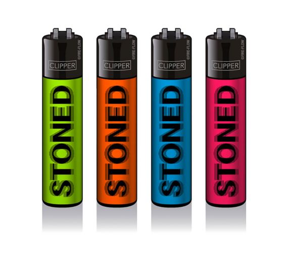 Clipper - Feuerzeug Stoned Blurry Fluo - Assortiert