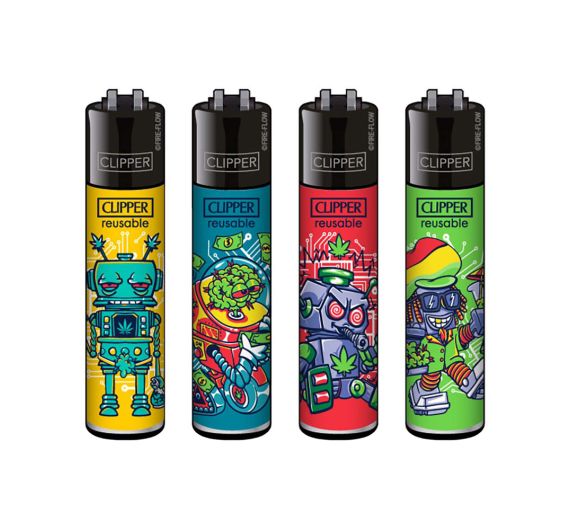 Clipper - Feuerzeuge 420 ROBOTS - Assortiert