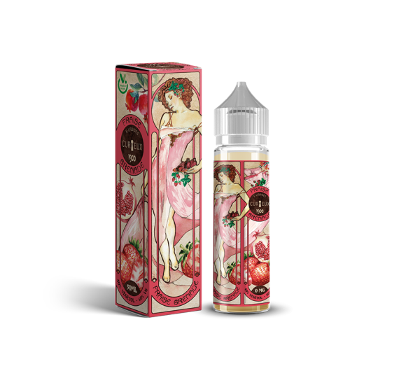 Curieux 1900 - Fraise Grenade - 50/60ml Shortfill Liquide Curieux 1900 - Fraise Grenade - 50/60ml Shortfill Liquide
