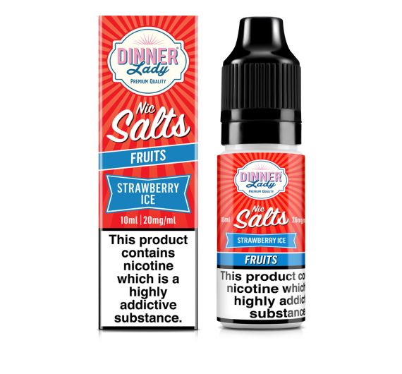 Dinner Lady Fruits - Fraise Glacée - 10ml Liquide (Sel de Nicotine)
