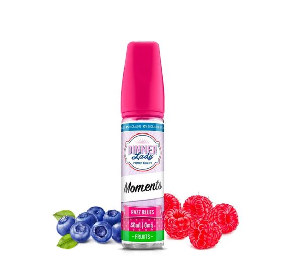 Dinner Lady Moments - Razz Blues - 50/60ml Shortfill Liquide