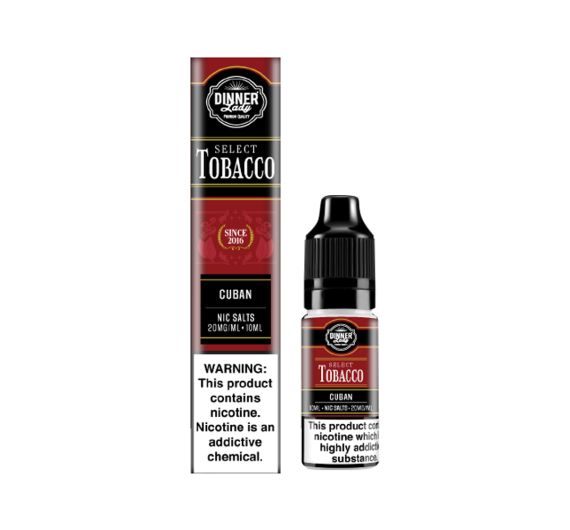 Dinner Lady Select Tobacco - Cuban - 10ml Liquide (Sel de Nicotine)