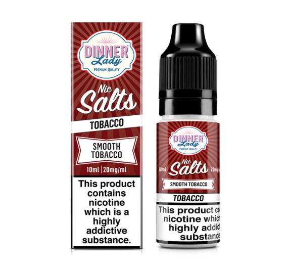 Dinner Lady TOBACCO - Smooth Tobacco - 10ml Liquide (Sels de Nicotine) NEW!