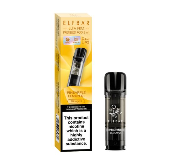 Elf Bar - ELFA PRO - NS20mg Pod pré-rempli (2 cartouches) Pineapple Lemon Qi (Pineapple Lemon Soda)