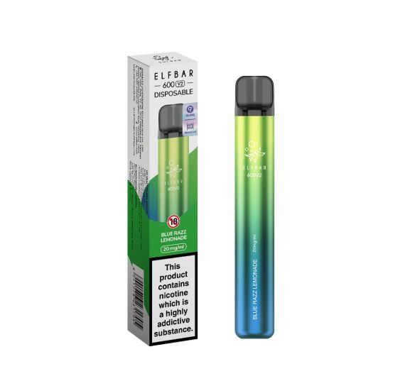 Elf Bar V2 600 - NS20mg - Pod jetable Blue Razz Lemonade