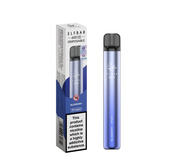 Elf Bar V2 600 - NS20mg - Pod jetable Blueberry