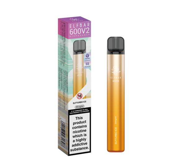 Elf Bar V2 600 - NS20mg - Pod jetable Elfturbo Ice