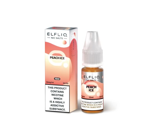 ElfBar Elfliq - Peach Ice - 10ml Liquide (Sels de Nicotine)