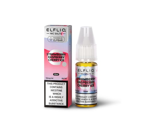 ElfBar Elfliq - Strawberry Raspberry Cherry Ice - 10ml Liquide (Sels de Nicotine)