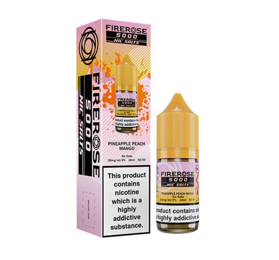 Firerose 5000 - Pineapple Peach Mangue - 10ml Liquide (Sels de Nicotine)