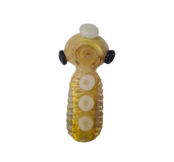 Gelbweisse Glaspfeife Gelbweisse Glaspfeife