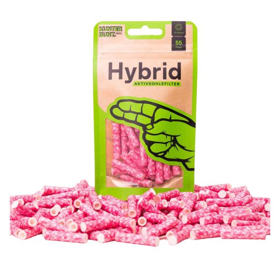 Hybrid - Zellstoff-/Aktivkohlefilter Rosa