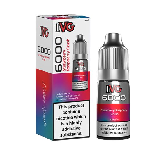 IVG 6000 - Strawberry Raspberry Crush - 10ml Liquide (Sel Nic)