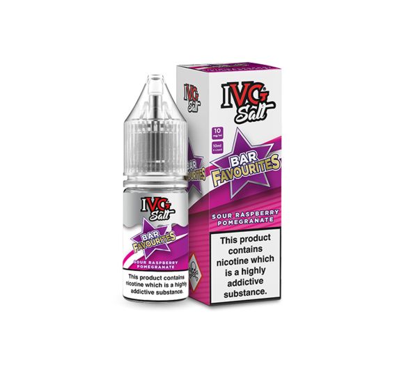 IVG Bar Favourites - Sour Raspberry Pomegranate - 10ml Liquide (Sels de Nicotine) IVG Bar Favourites - Sour Raspberry Pomegranate - 10ml Liquide (Sels de Nicotine)