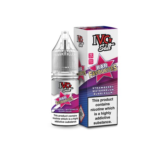 IVG Bar Favourites - Strawberry Watermelon Bubblegum - 10ml Liquide (20mg Sels de Nicotine)