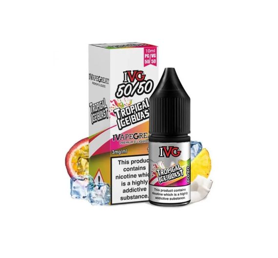 IVG 50/50 - Tropical Ice Blast - 10ml Liquide IVG 50/50 - Tropical Ice Blast - 10ml Liquide