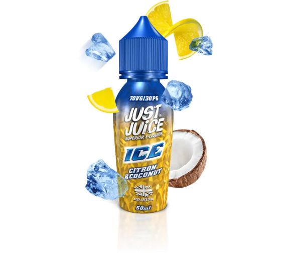 Just Juice Ice - Citron & Coconut - 50/60ml Liquide (Shortfill) Just Juice Ice - Citron & Coconut - 50/60ml Liquide (Shortfill)