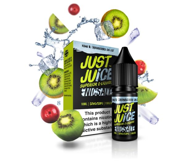 Just Juice - Kiwi & Cranberry on Ice - 10ml Liquide (Sels de Nicotine) Just Juice - Kiwi & Cranberry on Ice - 10ml Liquide (Sels de Nicotine)