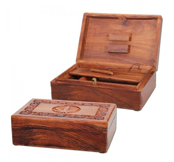 Kavatza - Flower Holzdose avec Geheimverschluss Kavatza - Flower Holzdose avec Geheimverschluss