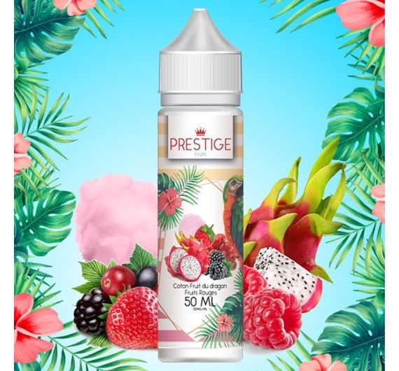 Prestige FRUITS - Cotton Candy, Fruit du dragon, Fruits rouges - 50/60ml Liquid (Shortfill)