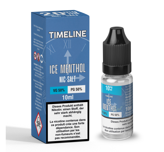 Timeline - Ice Menthol - 10ml Liquide (Sels de Nicotine)