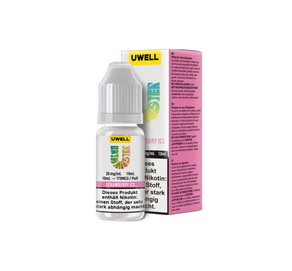 Uwell - Strawberry Ice - 10ml Liquide (20mg Sels de Nicotine) Uwell - Strawberry Ice - 10ml Liquide (20mg Sels de Nicotine)