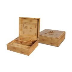 Black Leaf - Stoner Box II en bambou à motif feuille Black Leaf - Stoner Box II en bambou à motif feuille