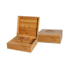 Black Leaf - Stoner Box II en bambou à motif tête de mort Black Leaf - Stoner Box II en bambou à motif tête de mort