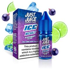 Just Juice Ice - Blackcurrant & Lime - 10ml Liquid (Nik-Salz) Just Juice Ice - Blackcurrant & Lime - 10ml Liquid (Nik-Salz)