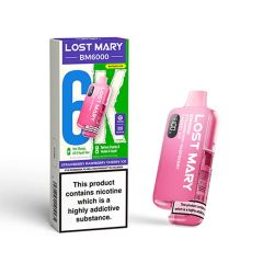 Lost Mary BM6000 - 20mg - Hybrid System Strawberry Raspberry Cherry Ice Lost Mary BM6000 - 20mg - Hybrid System Strawberry Raspberry Cherry Ice