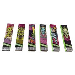 Monkey King - Feuilles à rouler Green Alien KSS avec tips - assorties Monkey King - Feuilles à rouler Green Alien KSS avec tips - assorties