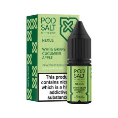 Pod Salt Nexus - White Grape Cucumber Apple - 10ml Liquid (Nik-Salz) Pod Salt Nexus - White Grape Cucumber Apple - 10ml Liquid (Nik-Salz)
