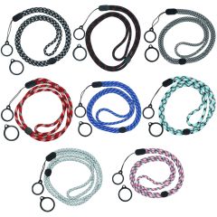 Lanière ronde réglable avec 2 anneaux en silicone Lanière ronde réglable avec 2 anneaux en silicone