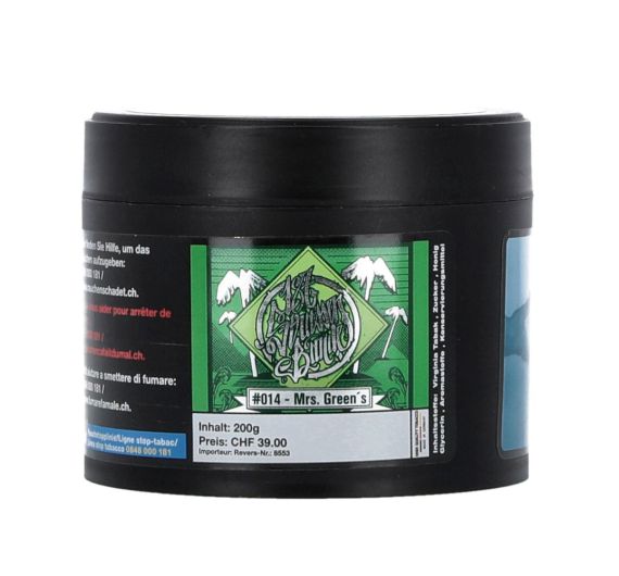 187 Strassenbande - #14 Mrs. Green - 200g - Tabacco per shisha 187 Strassenbande - #14 Mrs. Green - 200g - Tabacco per shisha